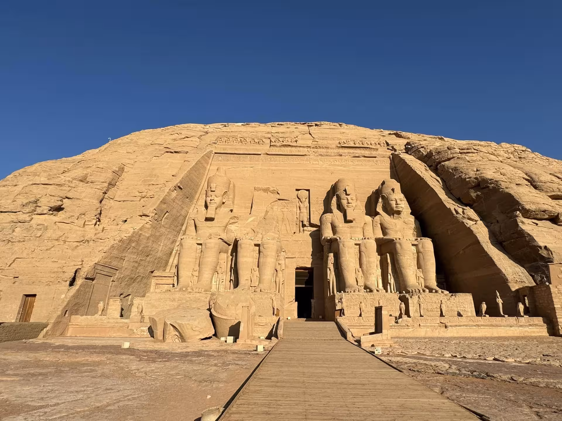 Abu Simbel Temple of Ramses II in Aswan, a highlight stop on the Nile Pearl 5-star Nile cruise tour