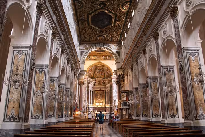 Discover the ornate interior of Amalfi Cathedral on a full-day private tour of Positano, Amalfi, and Ravello.