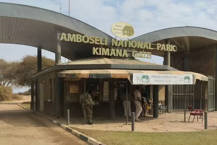 Entrance of Amboseli National Park Kimana Gate, starting point for the 2-day safari adventure.
