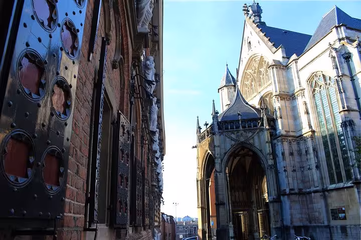 Gothic church facade in Nijmegen old town, a scenic stop on Amsterdam or Schiphol to Nijmegen private transfer