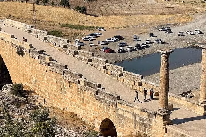 Ancient stone bridge over river in Southeast Turkey on Mount Nemrut and Gobekli Tepe 2-day tour