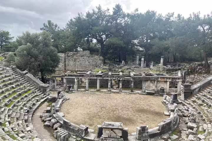 Ancient theater ruins at Pergamum, scenic stop on a 4-day small-group Ephesus Pamukkale Pergamon tour
