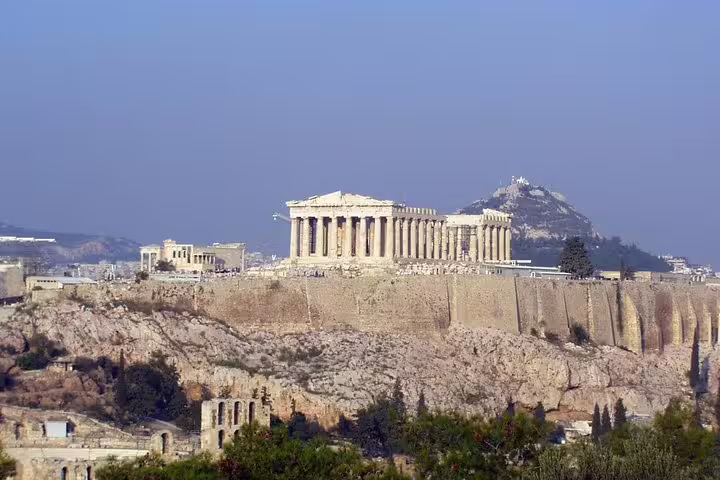 Panoramic view of the Parthenon on the Acropolis, Athens private walking tour with skip-the-line entrance ticket