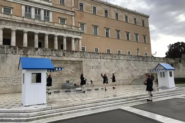 Changing of the Guard at Syntagma Square, Athens, part of a small group sightseeing tour with Acropolis tickets