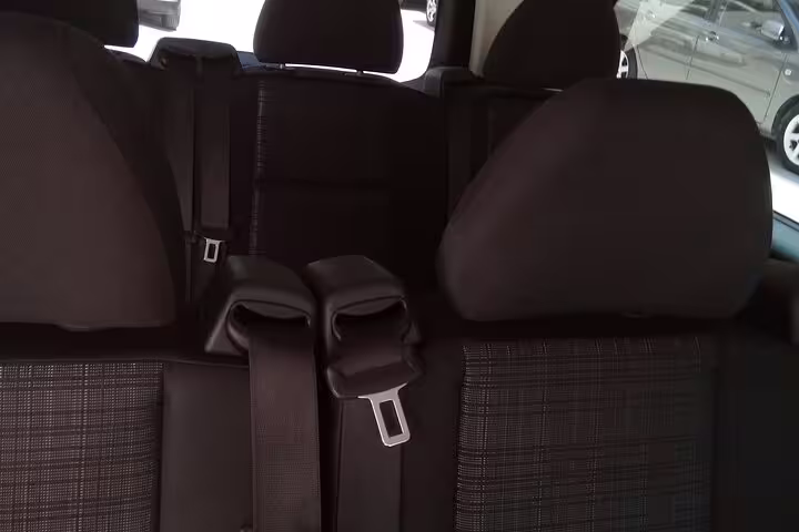 Comfortable rear seats inside executive van for Athens Airport to Plaka and Monastiraki private limousine service