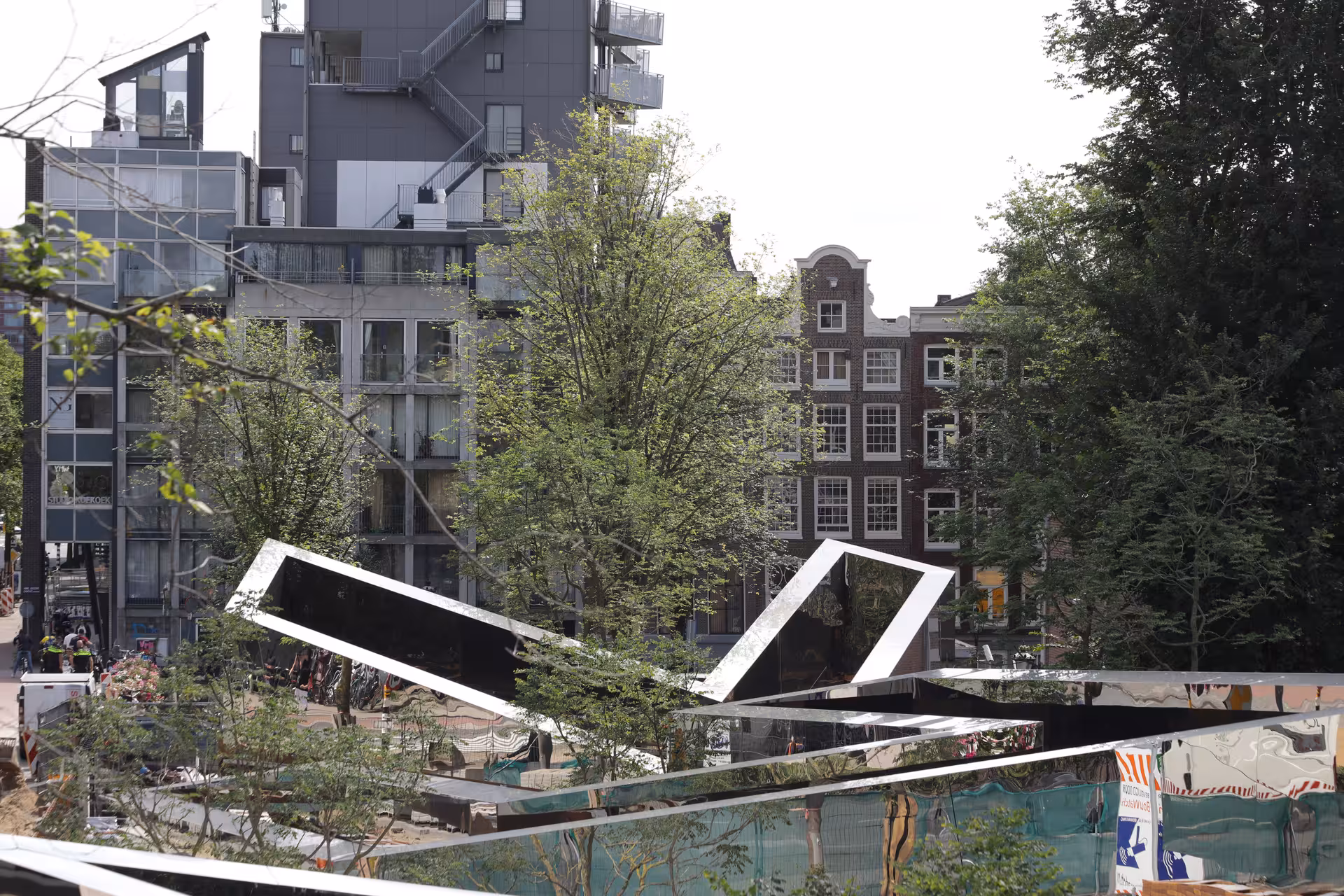 Auschwitz memorial at Wertheimpark in Amsterdam, key stop on Anne Frank and WWII impact walking tour