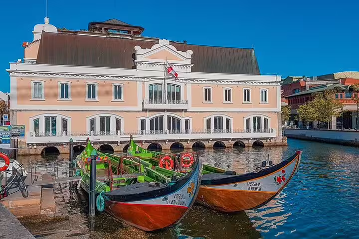 Discover Aveiro's charming canals and colorful moliceiro boats on the private full-day tour from Porto.