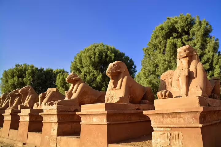 Avenue of Sphinxes at Karnak Temple, Luxor, on a 5 days 4 nights Splendours of the Nile tour package