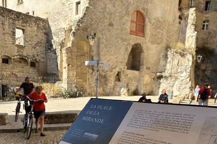 Place de la Mirande viewpoint in Avignon, cultural stop on a private Châteauneuf-du-Pape wine tasting day tour