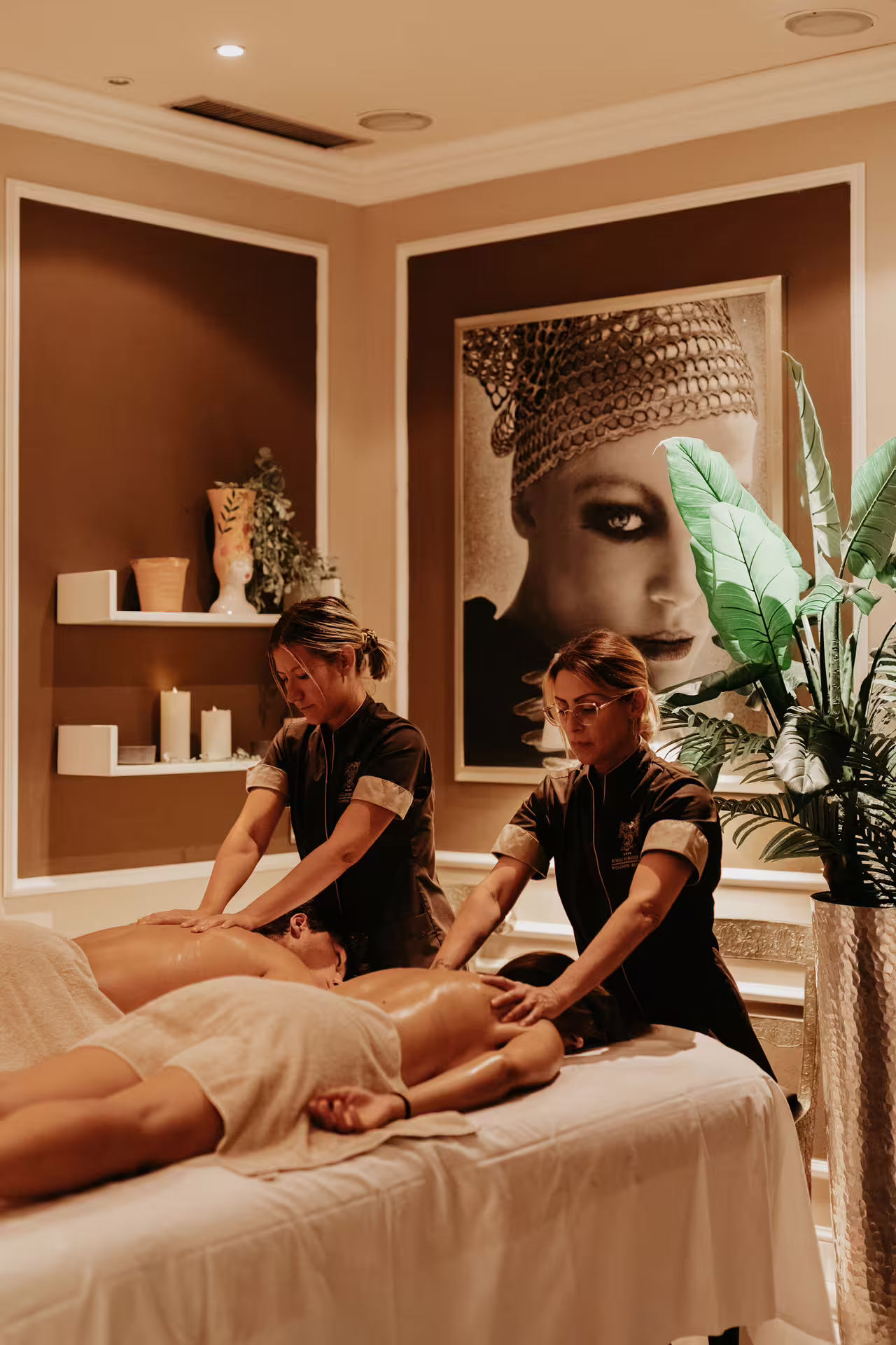 Couples massage room in Bagno di Romagna spa, 25-min treatment included with aperitif and thermal pools