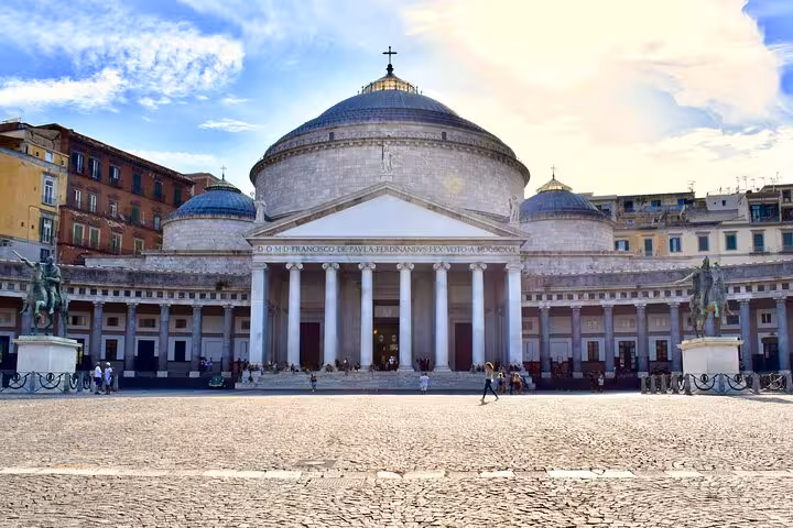 The majestic Basilica of San Francesco di Paola in Naples, a highlight on the walking tour itinerary.