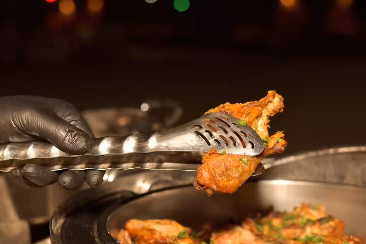 Bedouin dinner buffet in Marsa Alam with freshly grilled chicken served during desert jeep safari experience