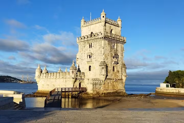 Discover the historic Belém Tower on the Lisbon private tour, an iconic landmark by the Tagus River.