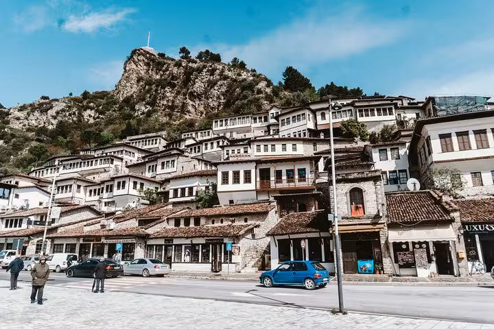 Stroll through the UNESCO-listed streets of Berat, Albania, with its iconic Ottoman architecture and scenic backdrop.