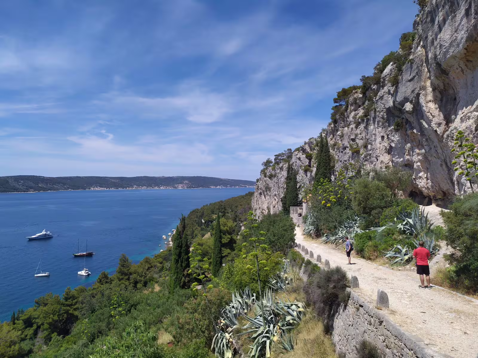 Coastal cliff trail with Adriatic views near Split, a highlight of the Bike, Beer & Poljud Stadium Tour route