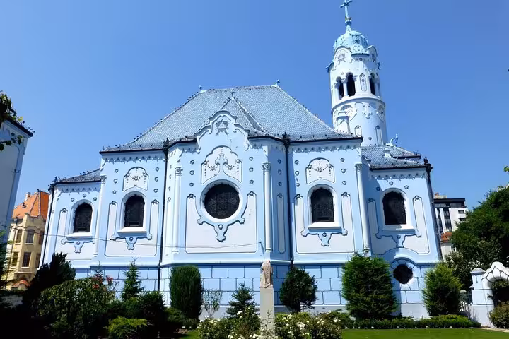 Blue Church of St Elizabeth in Bratislava, photogenic stop on a private tour from Vienna