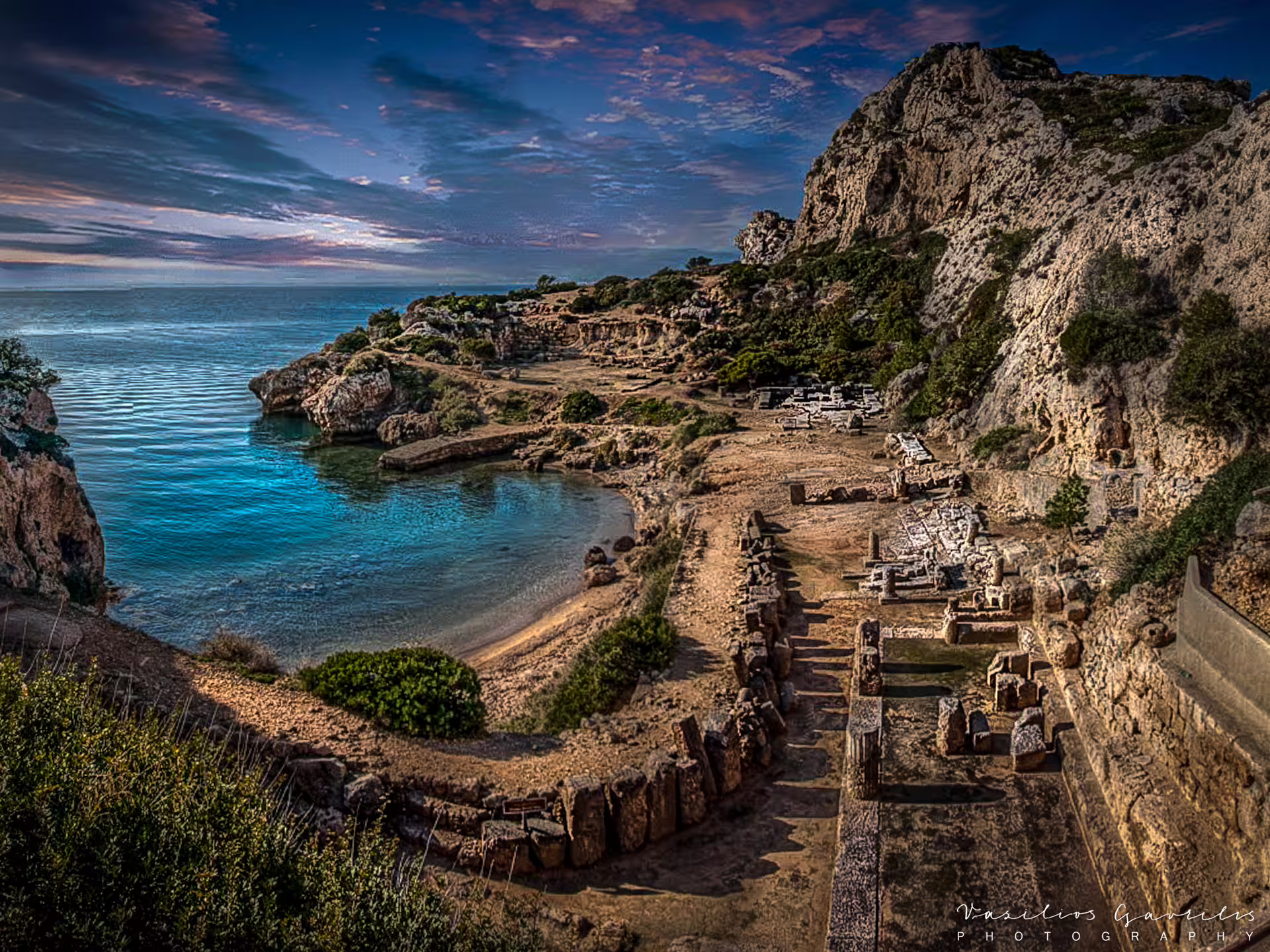 Blue Lagoon Greece cove and ancient Sanctuary of Hera ruins on a private day tour from Athens