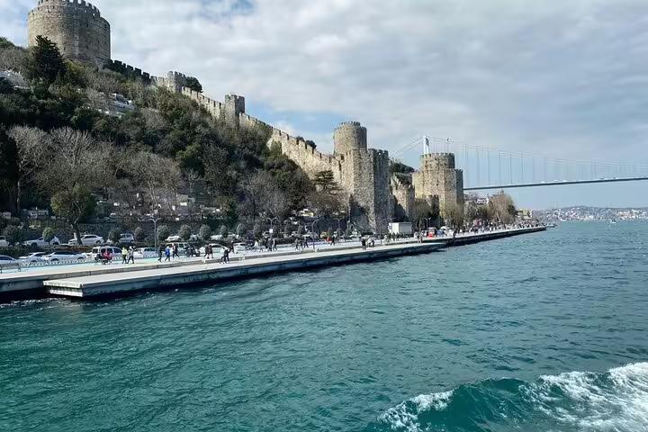 Bosphorus waterfront and Rumeli Fortress in Istanbul, scenic stop on 8-day Seven Churches of Revelation tour