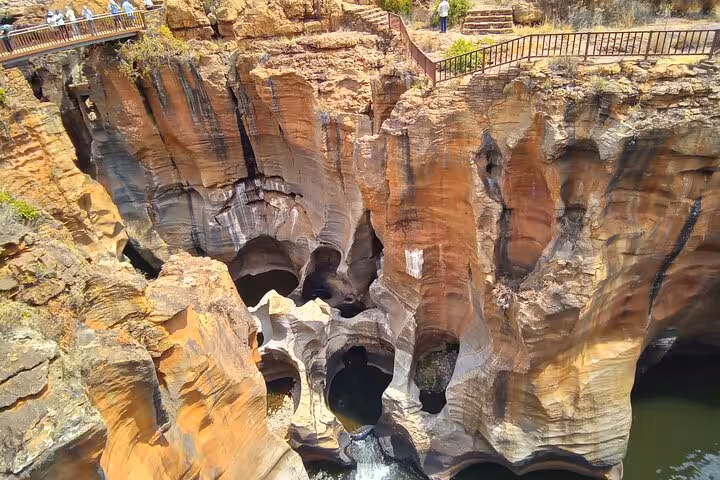 Scenic view of the unique rock formations at Bourke's Luck Potholes on the Panorama Guided Experience tour.