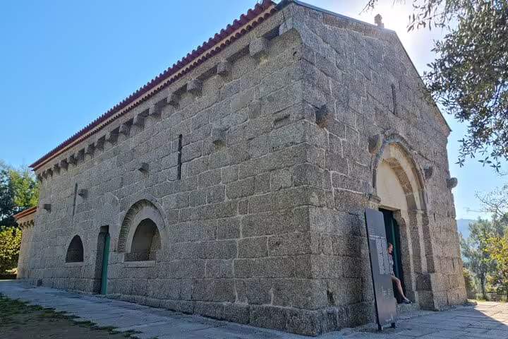 Exterior view of a stone chapel in Guimarães, featured on the Braga and Guimarães private historic tour from Porto.