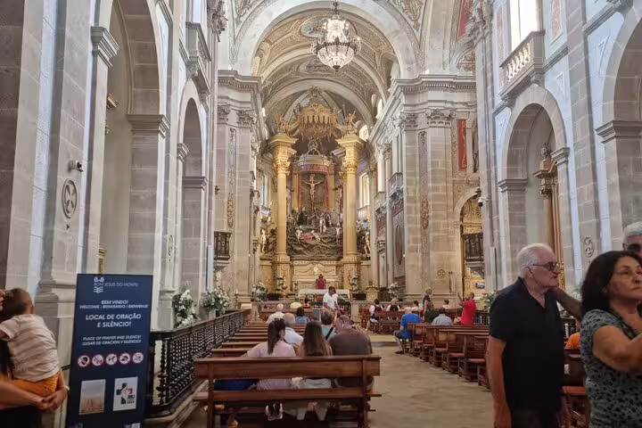 The stunning interior of a historic cathedral in Braga, visited during the private Porto tour.