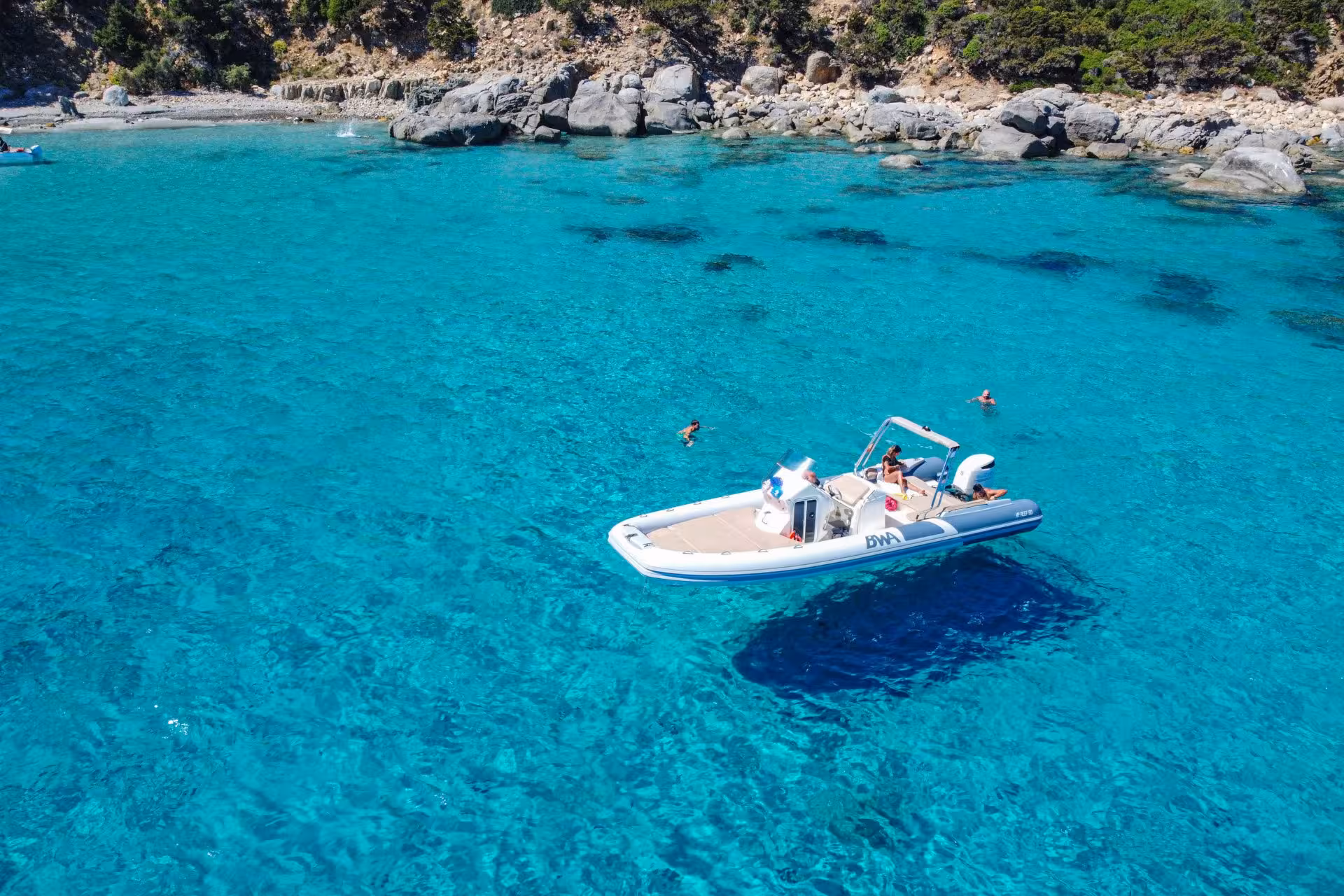Discover Cagliari's pristine beaches and crystal-clear waters on an exciting RIB boat adventure.