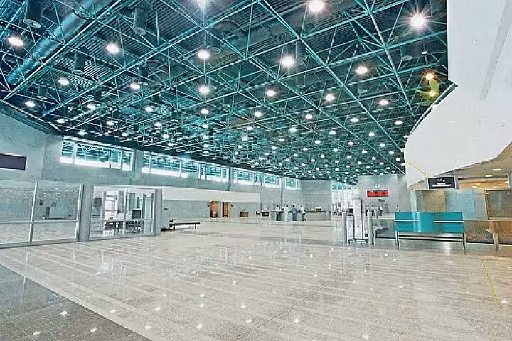 Modern Cairo airport terminal interior for premium private airport transfer service with meet-and-greet pickup