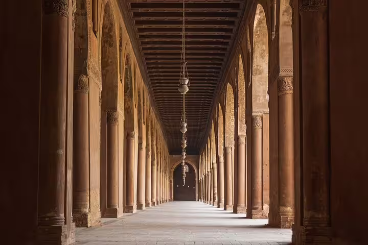 Historic arched corridor inside Cairo Citadel complex, a highlight of the National Museum to Citadel & Bazaars tour