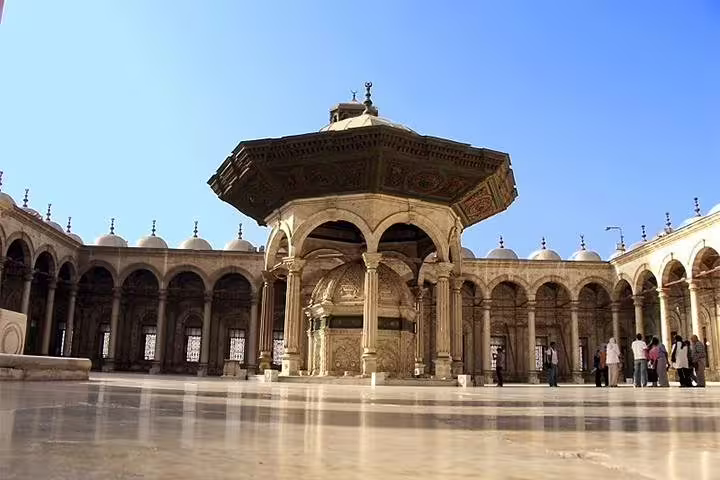 Courtyard of Mohamed Ali Mosque at Cairo Citadel, a highlight on Egyptian Museum and Nile dinner cruise tour
