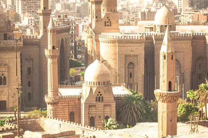 Historic Cairo Citadel skyline with mosques and minarets, highlight of Cairo National and Egyptian Museum tour
