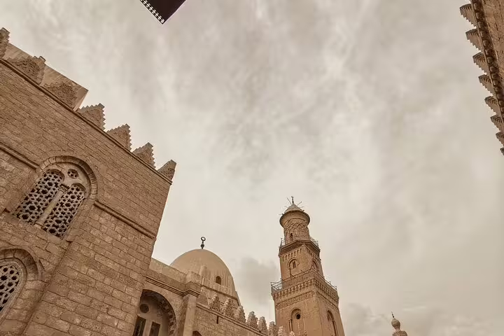 Historic mosque and minaret in Islamic Cairo, a highlight of the 5 days 4 nights Cairo to Luxor Egypt package