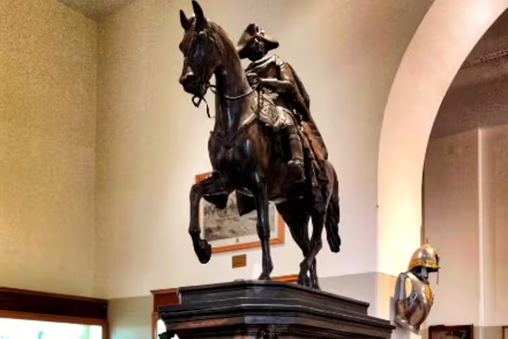 Equestrian statue inside Cairo museum, featured on Cairo by night tour exploring Al Moez Street and heritage