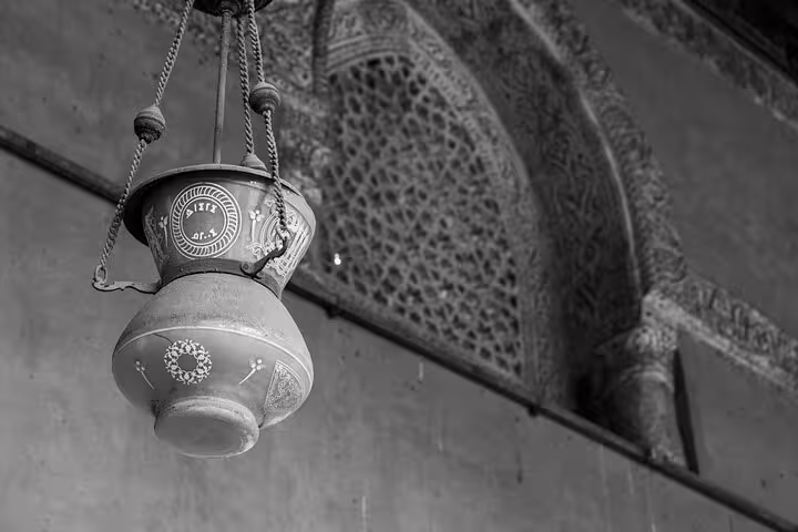 Traditional hanging lantern in Islamic Cairo alley, featured on Cairo by night tour to ElFishawy Cafe and dinner