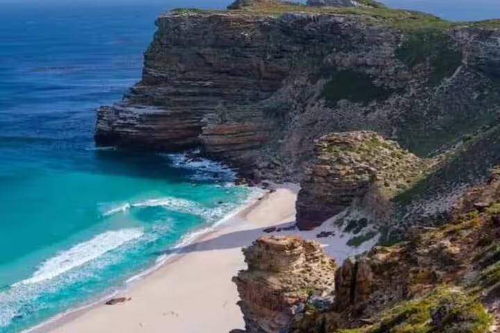 Breathtaking view of Cape of Good Hope's rugged coastline, a must-see on Cape Town's scenic expedition.