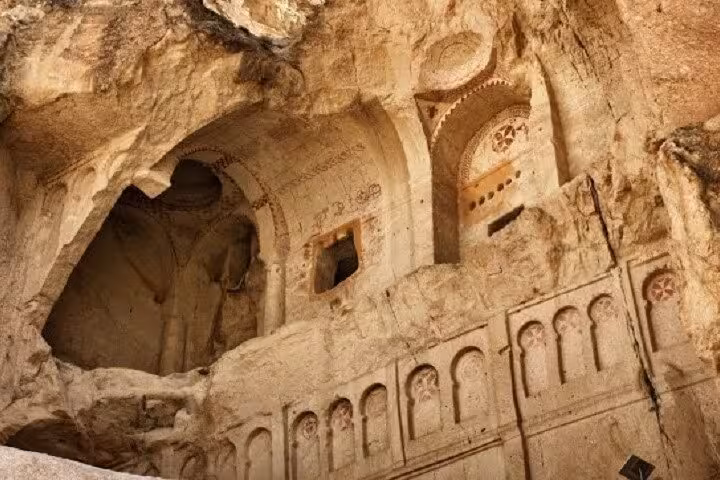 Rock-cut cave church frescoes in Cappadocia, a highlight of the 8-day Turkey tour itinerary