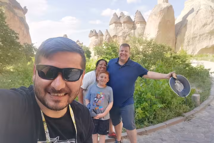 Cappadocia guided tour photo at fairy chimneys in Göreme, part of Business Class Cappadocia Tour by plane