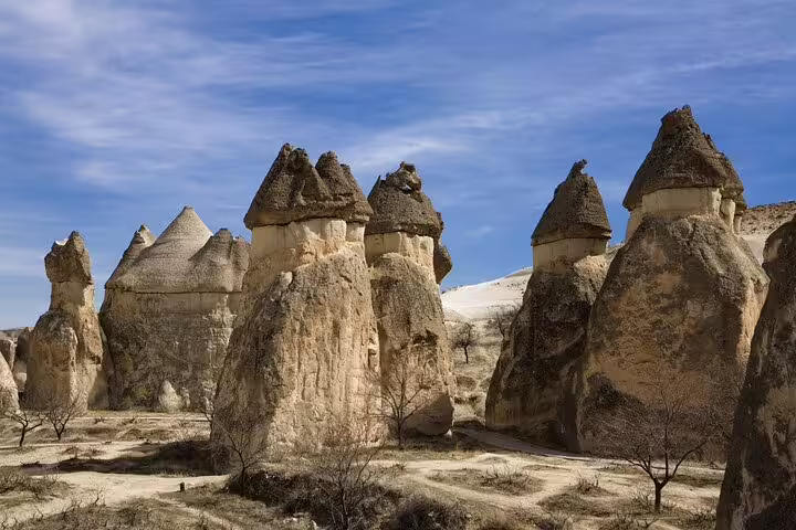 Cappadocia fairy chimney rock formations in Göreme Valley on 3 days Istanbul to Cappadocia cave hotel tour