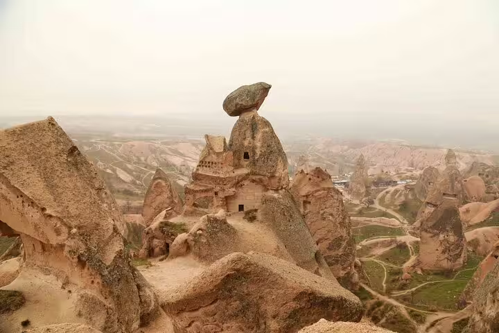Majestic rock formations in Cappadocia's unique landscape, perfect for exploring on a private tour.