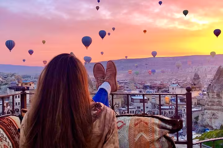 Sunrise balloon ride in Cappadocia on 2-day 1-night Istanbul by plane tour with panoramic Göreme view