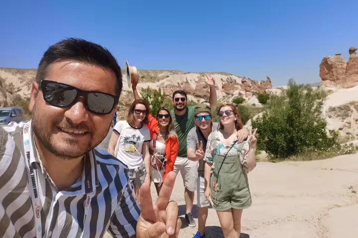Small group Cappadocia day tour with local guide in Rose Valley, included in Business Class Cappadocia Tour by plane