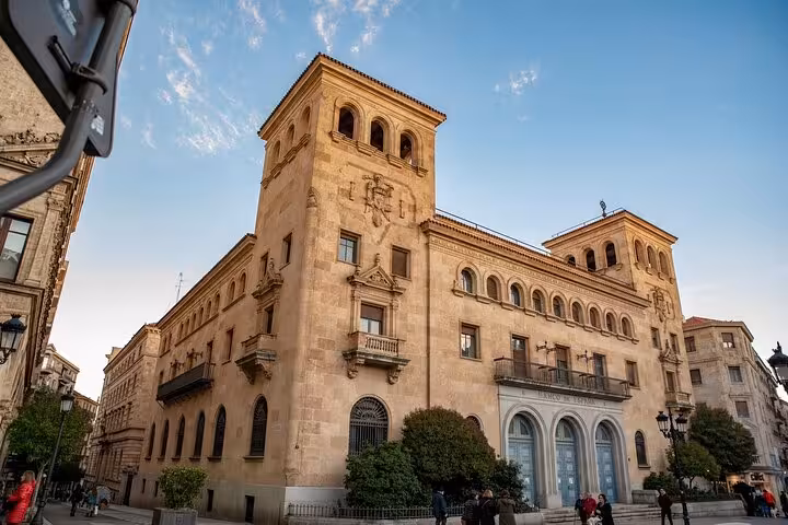 Elegant architecture of the Casa de las Conchas in Salamanca, featured in the Hello Salamanca guided city walk.