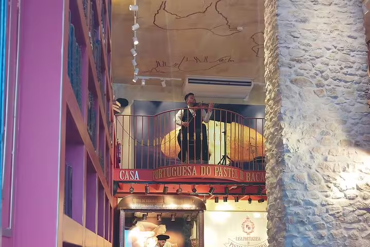 Cozy interior view of Casa Portuguesa do Pastel de Bacalhau during a Private Full-day Fatima Nazare Obidos Tour from Lisbon.