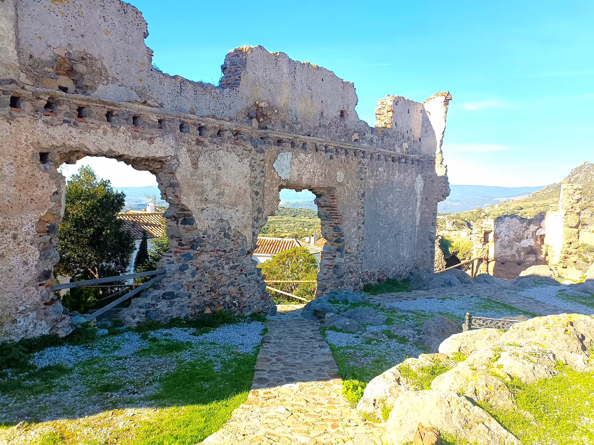 Casares castle ruins viewpoint on private day trip from Estepona with hotel pick-up on the Costa del Sol