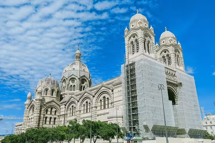 Cathédrale La Major in Marseille on a self-guided e-scavenger hunt, sightseeing puzzle tour in France