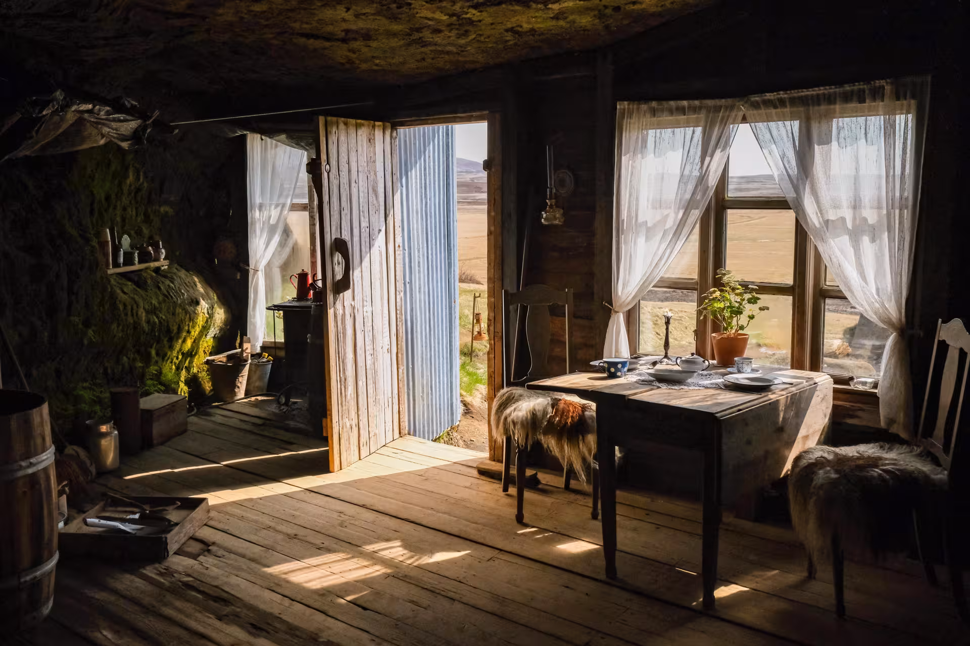 Charming cave dining area with rustic decor, natural lighting, and scenic views for an immersive cave tour experience.