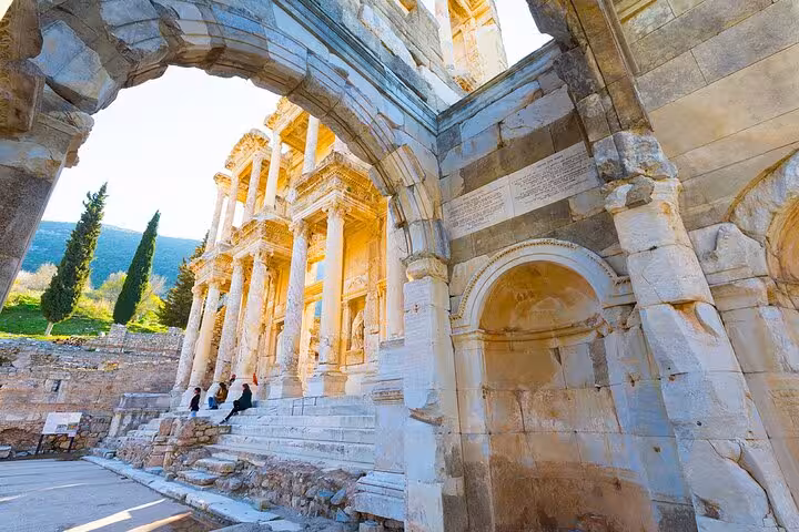 Celsus Library facade in Ephesus, key highlight on 4 Days Seven Churches of Revelation biblical tour