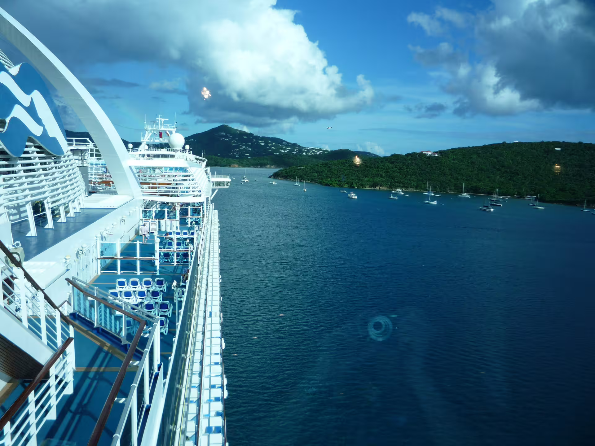 Luxury cruise ship docked near Civitavecchia Port, gateway for private VIP transfer service to Rome city center hotels