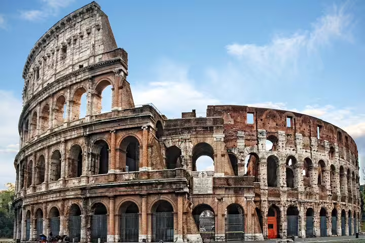 Colosseum in Rome on a self-guided highlights walking tour with audio and GPS guide, iconic ancient amphitheater