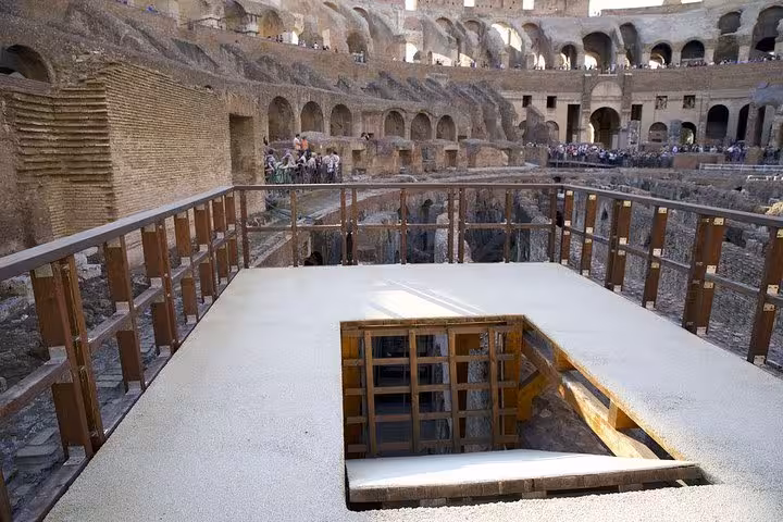 Explore the Colosseum's underground passageways on a guided tour, revealing ancient Roman engineering marvels.