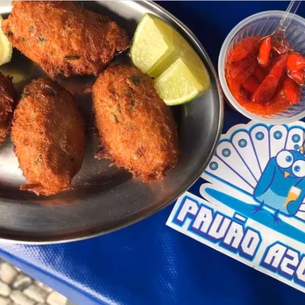 Crispy cod fritters with lime and chili sauce served at a local Copacabana bar on the Botequim Experience tour.